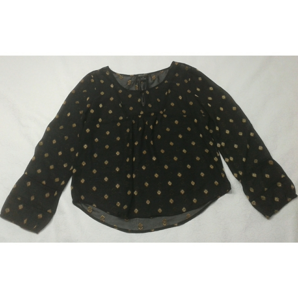 Lucky Brand live in love sheer blouse size M - Picture 4 of 7